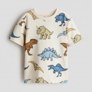 Printed Cotton T-shirt/Dinosaur
