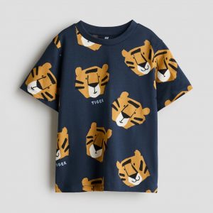 Printed Cotton T-shirt/Tigers