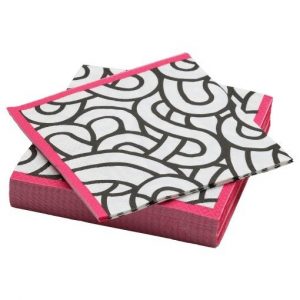 Paper Napkins Pink Patterned