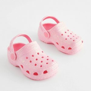 Pink Glitter Clogs