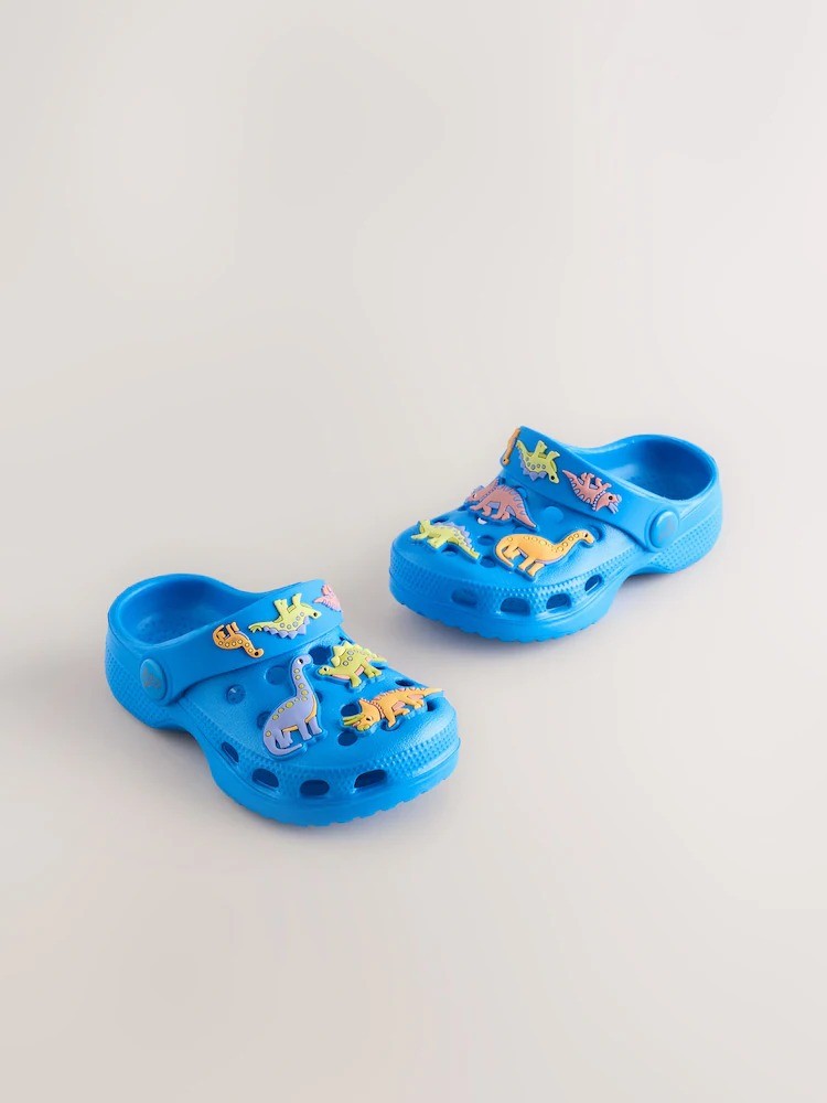 Blue Dinosaur Character Clogs