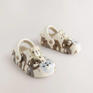 Neutral Brown Bear Character Clogs