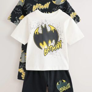 Black/Ecru Batman Short Pyjamas 2 Pack