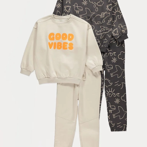 Good Vibes Sweatshirt & Joggers Outfits 2 Pack