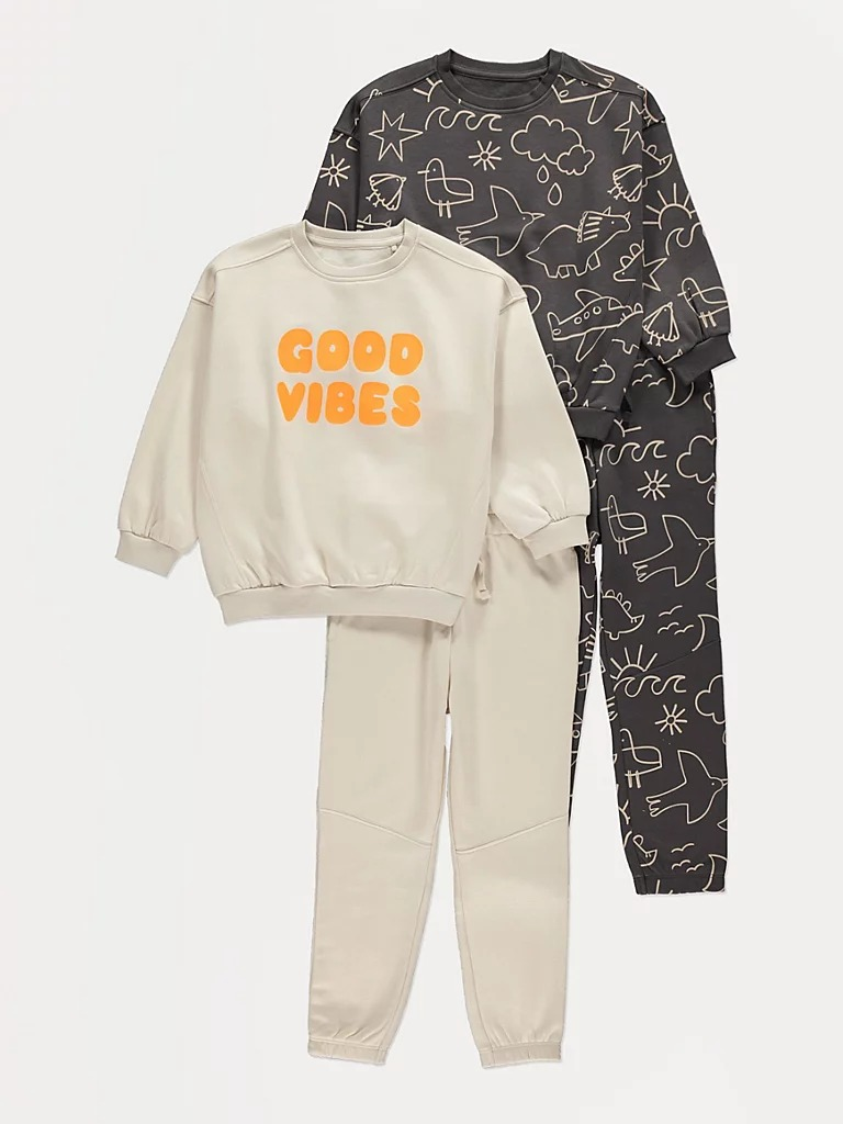 Good Vibes Sweatshirt & Joggers Outfits 2 Pack