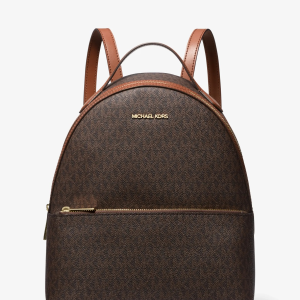 Sheila Medium Logo Backpack Brown