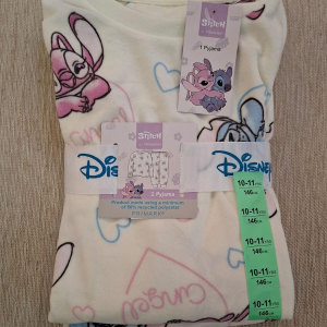 Stitch Printed Velour Pyjama Set
